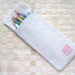Long Canvas Pencil Case - Handprinted With..