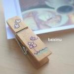 Hand Painted Memo Clothes Wooden Pins Pegs