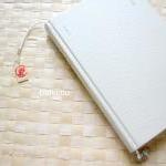 Love. Suede Bookmark With Handprinted Wooden Charm